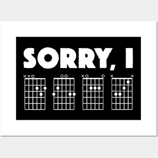 Funny Guitarist Guitar Player Humor For Musicians and Music Theory Nerds Posters and Art